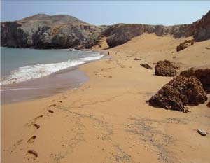 Playa de La Guajira - Clic para ampliar ESTA foto. Las fotos al final del art�cula tambi�n se agrandan, pero las 2 de aqu� junto no.